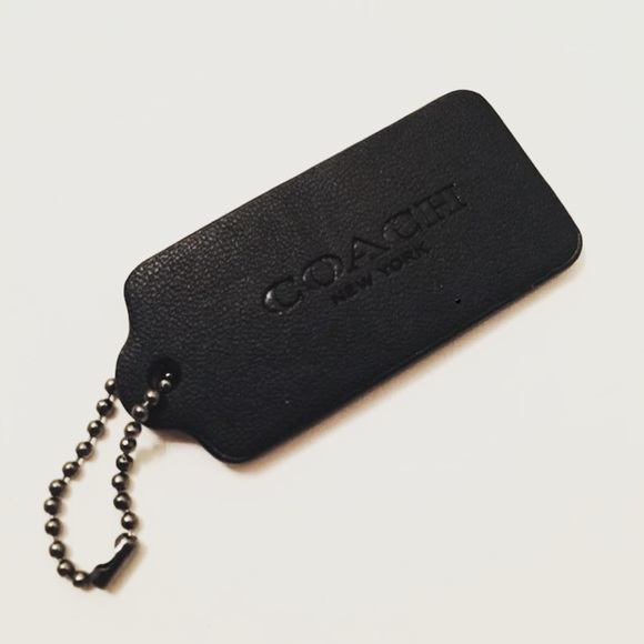 coach leather tag
